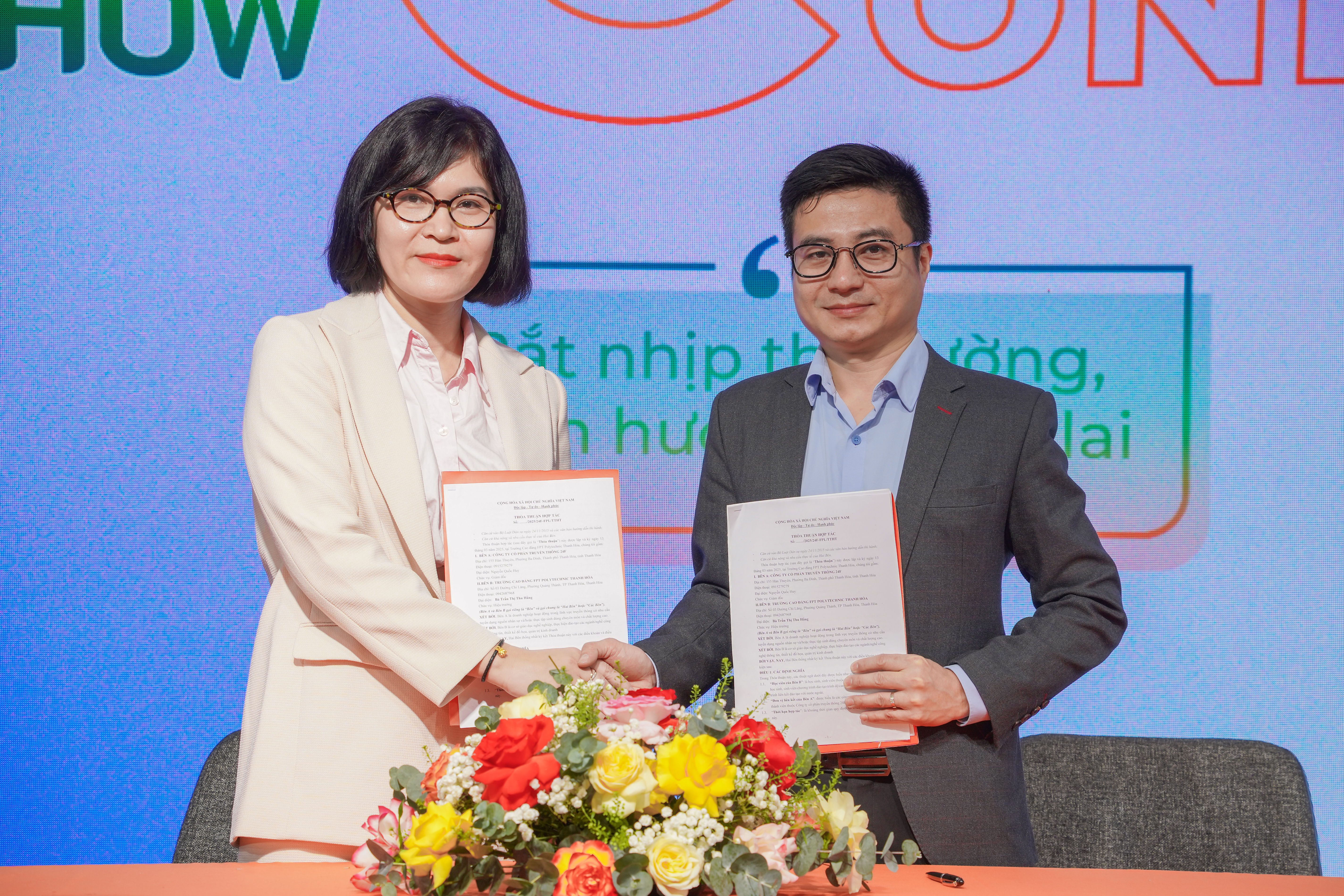 Lễ Ký Kết Hợp Tác Giữa Trường Cao Đẳng FPT Polytechnic Thanh Hóa và 24F Media