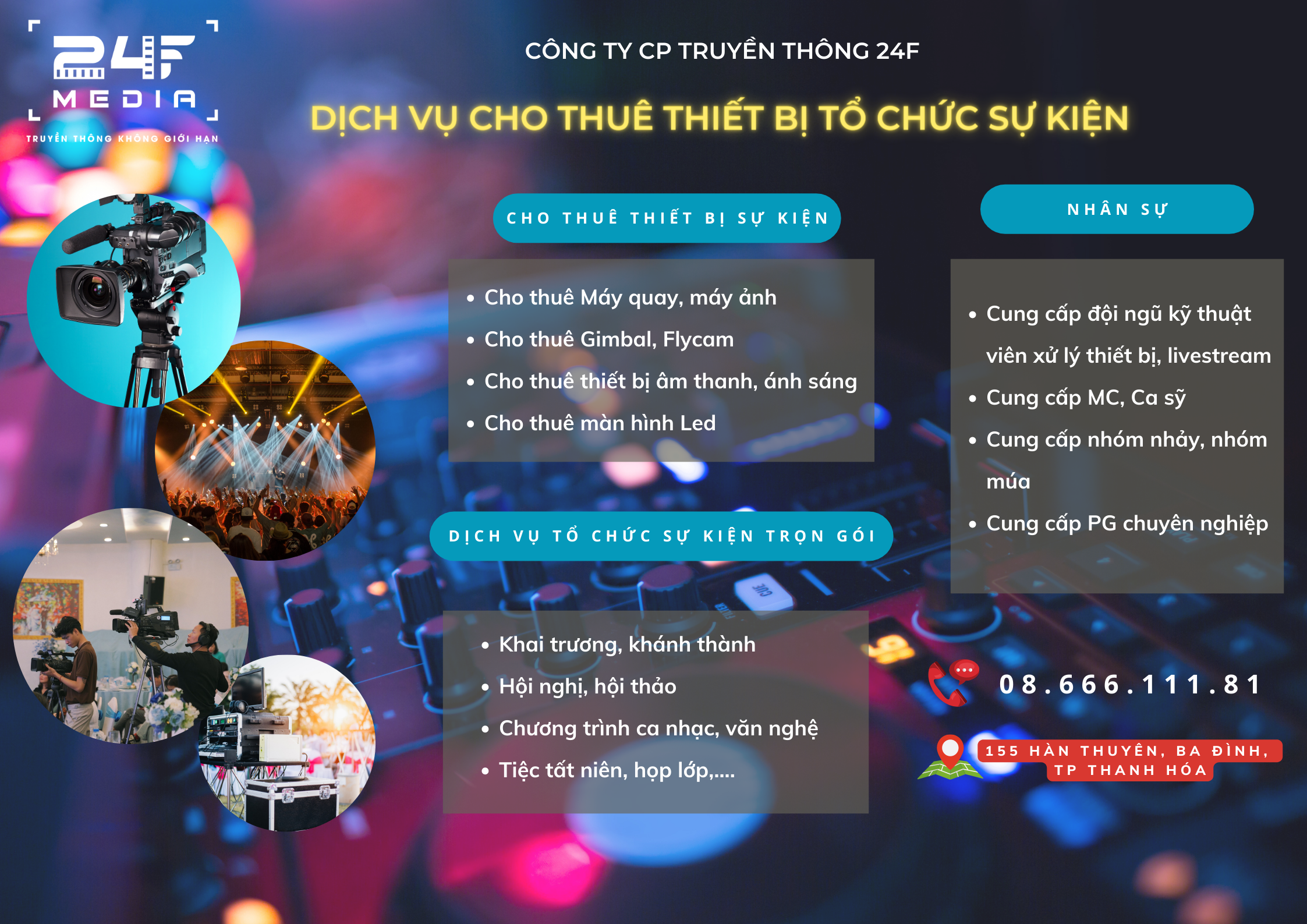 Dịch vụ cho thuê thiết bị tổ chức sự kiện giá rẻ Thanh Hóa